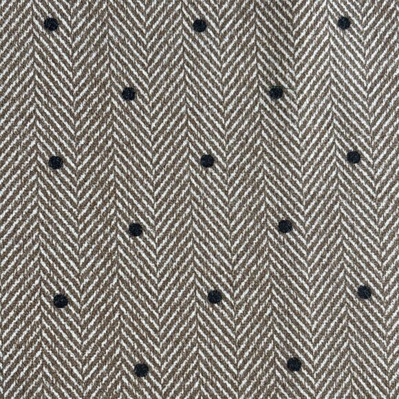 Chico's Brown Herringbone Polka Dot Pull On Straight Leg Pants Size 2.5 (large) - Picture 2 of 9